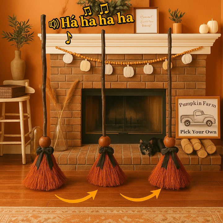 Floating Witch’s Broom – Moves & Laughs with Sound and Touch Homezys